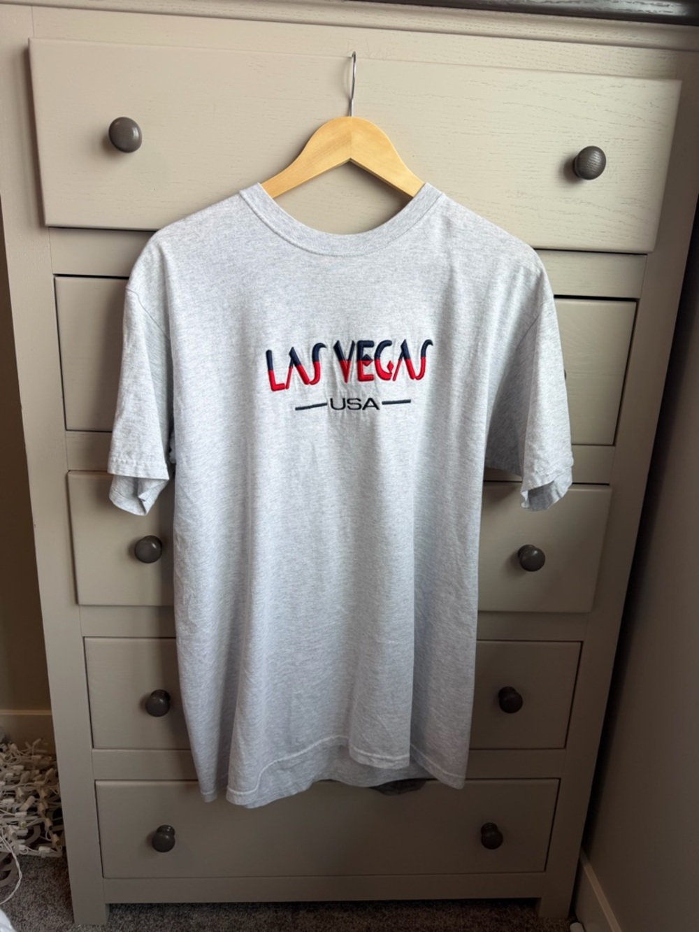 Vintage Tourist Las Vegas USA Gray Graphic Tee